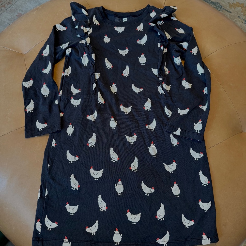 Tea Dress in Peruvian Chicken print (12)